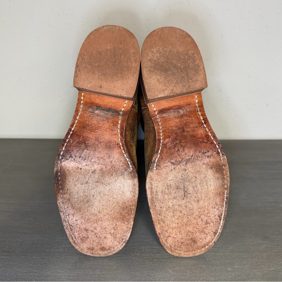 Frye Boots 7 M Campus Brown Leather Pull On Square Toe USA 77050 Vintage 70s/80s - Picture 9 of 9